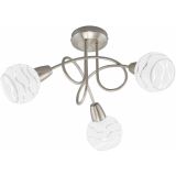 Spot Deckenleuchte, Ø 45,5 cm, max. 40 W, Matt-Nickel-Weiß