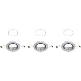 3er Set Einbauleuchte, Ø 8,6 cm, Alu