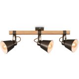 Spot Deckenleuchte, 68 cm, max. 40 W, Antik-Grau-Holz