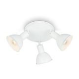 Spotleuchte, Ø19 cm, 3x E14, weiß