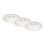 Einbauleuchten-Set, Ø9,5 cm, 3x GU10, weiß