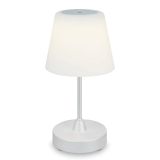 LED Akku Tischleuchte Ø12,5 cm, LED-Modul,  3W, 350 lm, chrom-matt