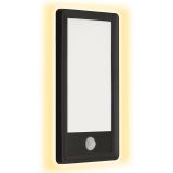 TELEFUNKEN LED Sensor Außenwandleuchte, 28 cm, 16 W, Schwarz