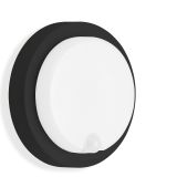 TELEFUNKEN LED Sensor Außenwandleuchte, Ø 17 cm, 12 W, Schwarz
