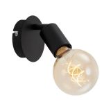Spot Wandleuchte, Ø 10 cm, max. 60 W, Schwarz