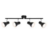 Spot Deckenleuchte, 60,5 cm, max. 25 W, Schwarz