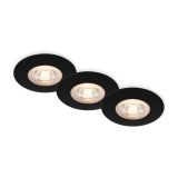 LED Einbauleuchten, Ø9 cm, 3x LED, 5 W, 480 lm, schwarz