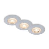 LED Einbauleuchten, Ø9 cm, 3x LED, 5 W, 480 lm, chrom-matt