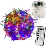VOLTRONIC® 100 LED Lichterkette, bunt, Batt, FB