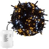 VOLTRONIC® 200 LED Lichterkette, warm/kalt, grün, Batt