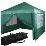 INSTENT Faltpavillon "BASIC" 3x3,Trolley, Stahl,grün,4ST