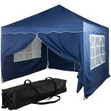 INSTENT Faltpavillon "BASIC" 3x3,Trolley, Stahl,blau,4ST