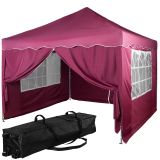 INSTENT Faltpavillon "BASIC" 3x3,Trolley, Stahl,rot,4ST