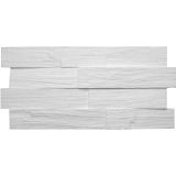 Decosa Creativpaneel Wood (Holz-Optik), weiß, 20 x 50 cm - 08 Pack (= 4 qm) - weiß