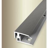 Proviston - Anpassungsprofil | Laminatabschluss | Breite: 21 mm | Höhenausgleich: 7 - 12 mm | Länge: 2000 mm | Aluminiumprofil | Edelstahloptik | 1