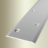 Bergangsprofil | Breite: 60 mm | Höhe: 0 - 99 mm | Länge: 1000 mm | Aluminium eloxiert | Glatt | Silber | Versetzt Versenkt Gebohrt - Silber
