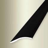 PROVISTON | Anpassungsprofil | Breite: 40 mm | Höhe: 0 - 18 mm | Länge: 1000 mm | Aluminium Pulverbeschichtet | Rampe | Schwarz | Selbstklebend