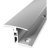 Bergangsprofil | Parkettprofil | Breite: 31.5 mm | Höhenausgleich: 17 - 22 mm | Länge: 1000 mm | Aluminiumprofil | Silber | 1 Stück - Silber
