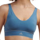 adidas BH 40GG Seamless Plunge Bra Blau Large Damen