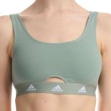 adidas BH Scoop Bralette Grün Baumwolle Medium Damen
