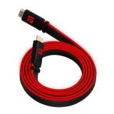 LED HDMI-Kabel 2.1, 3 m, High Speed, 8K/60Hz, Rot