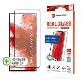 DISPLEX Real Glass + Case Schutzset für Samsung Galaxy S23 Ultra