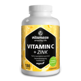 Vitamin C hochdosiert + Zink, 180 vegane Tabletten