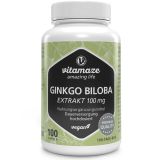 Ginkgo Biloba Extrakt 100 mg (50:1) hochdosiert, 100 vegane Kapseln