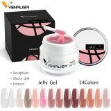 Venalisa Jelly-Nagelgel-Lack, Soak-Off, UV-LED-Gel, Extend Sculpture, Nail Art Supply, 14 Farben optional