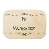 Rechteckiges Holzschild mit Ihrem Wunschtext