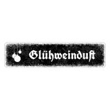 Schild Schneeflöckchen mit Wunschtext - Farbe schwarz - Format 30 x 7,5 cm