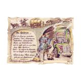 Zunftbild Spedition auf Antikpapier im A4-Format