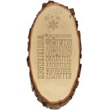 Baumscheibe mit Gravur als Weihnachtsgeschenk