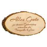Holzschild zum Geburtstag mit Wunschtext