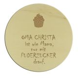 Geschenkidee für die Oma - rundes Schneidebrett