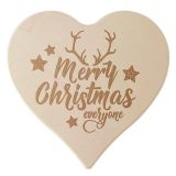 weihnachtliches Holzherz als Geschenk Größe: 24 cm