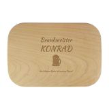 Frühstücksbrettchen "Brandmeister" mit Name 28 x 19 cm