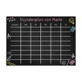 Chalkboard "Stundenplan" A4 mit Wunschtext und inkl. Kreidemarker - für Mädchen