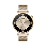 HUAWEI WATCH GT 4 41mm Goldenes Edelstahlgehäuse mit goldenem Milanaise-Armband