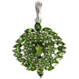 Anhänger 925 Sterling Silber Chromdiopsid
