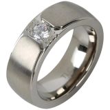 Ring Titan mit Zirkonia