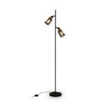 Stehleuchte, 150 cm, 2x E27, max. 10W, schwarz