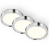 Telefunken 3er Set Unterbauleuchte, Ø 6 cm, 1,8 W, 170 lm, Aluminium