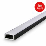 Pimp Your Stripe Aluminiumprofil 1m, Diffusorabdeckung, selbstklebend, schwarz
