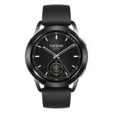 Xiaomi Watch S3 Schwarz | Smartwatch | Musikwiedergabe | GPS | Beschleunigungssensor | Vibrationssensor | Lagesensor | Bis zu 12 Tage Akku | 486 mAh