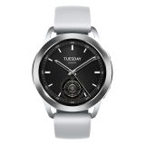 Xiaomi Watch S3 Silber | Smartwatch | Musikwiedergabe | GPS | Beschleunigungssensor | Vibrationssensor | Lagesensor | Bis zu 12 Tage Akku | 486 mAh