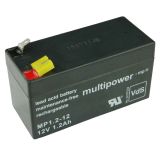 multipower MP1,2-12 12V 1,2Ah Bleiakku mit VdS-Zertifizierung