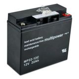 multipower MP22-12C 12V 22Ah Bleiakku Zyklentyp
