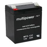 multipower MP5-12C 12V 5Ah Bleiakku Zyklentyp