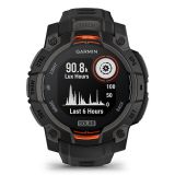 Garmin Instinct 3 Solar Schwarz mit Silikonarmband Ref. 010-02934-00 - Outdoor GPS Smartwatch